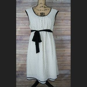 Motherhood Polka Dot Maternity Dress Umpire Waist